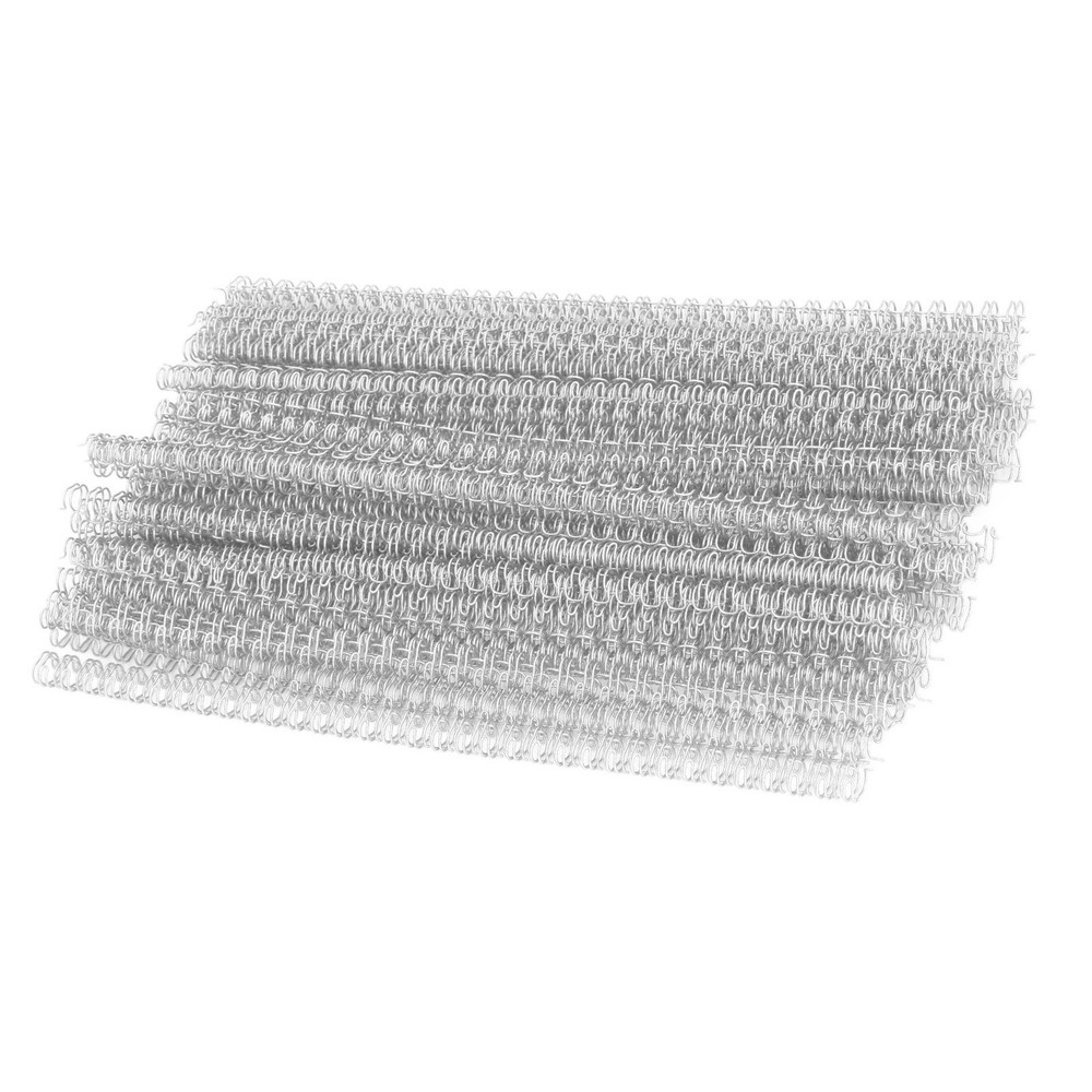 Silver 100x Double Loop Wire Binding Spine 20 Sheet Capacity 3:1 Pitch 34 Loop 6