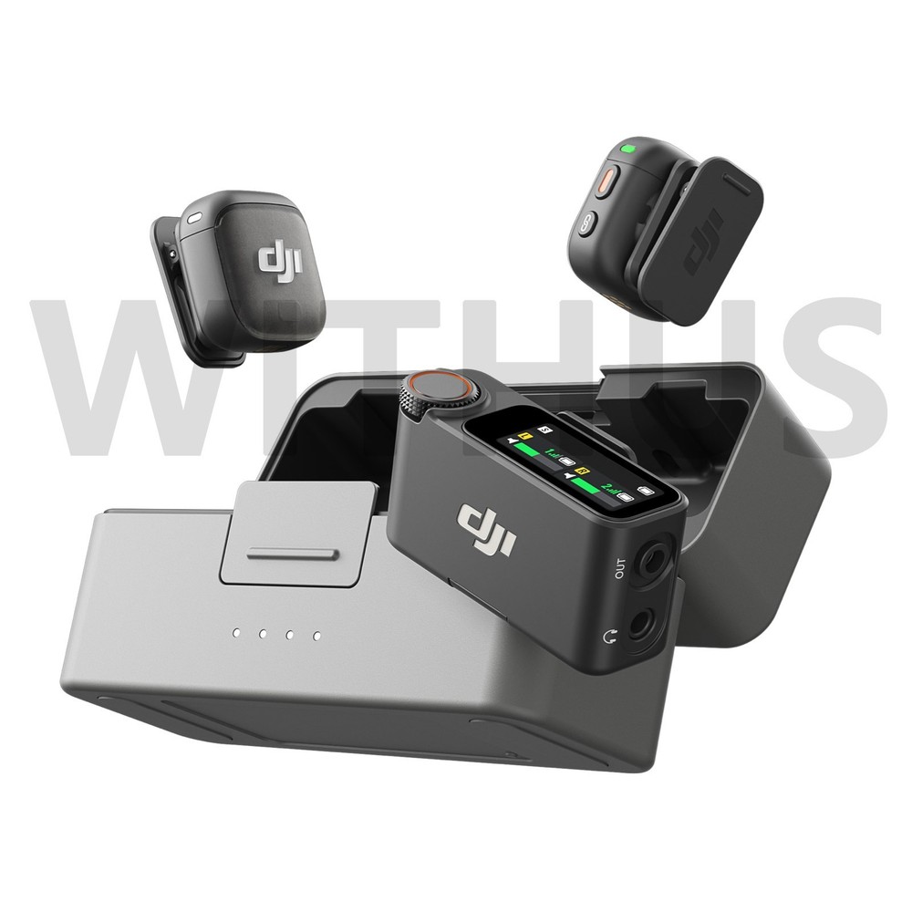 DJI MIC 3 (2TX + 1RX + ChargingCase) Wireless Lavalier Microphone Full Set