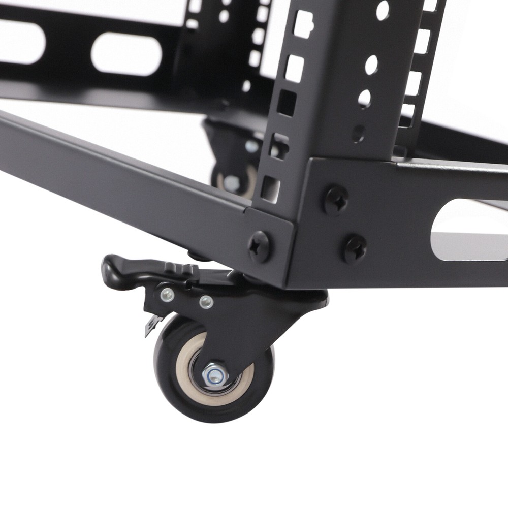 18U 18.5" 4 Post Open Frame Network Server Rack Adjustable Partition 0-31.5'' US