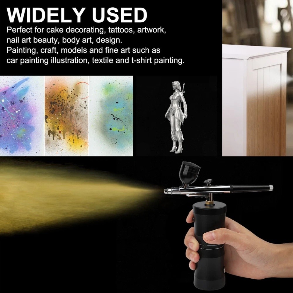 Portable Air Compressor Kit Airbrush Paint Spray Gun Nail Art Tattoo Airbrush