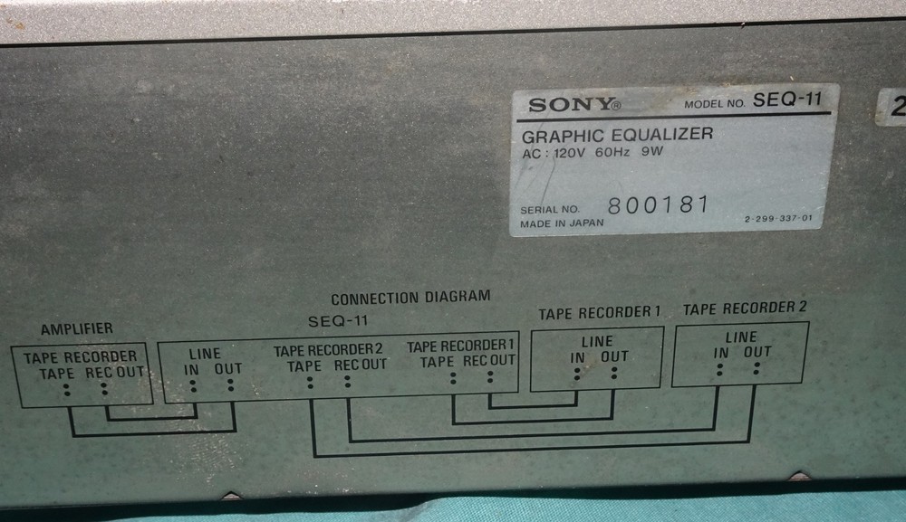 == Sony SEQ-11 Vintage Graphic Equalizer = SEQ11 = SEQ 11