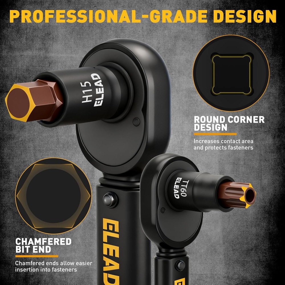112-Piece Torx and Allen Bit Socket Set, 1/4, 3/8,1/2 Drive Bit Socket Set