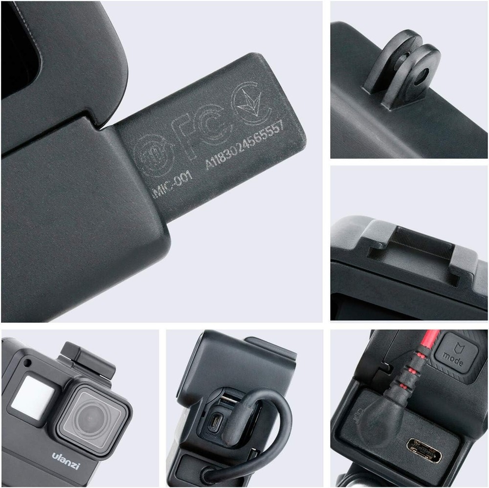 V2 Housing Case Vlogging Frame with Microphone Cold Shoe Mount Compatible for...