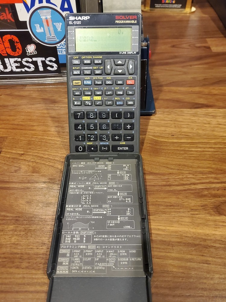 Sharp EL-5120 Solver Programmable Scientific Calculator LCD Glitchy PreOwn WORKS