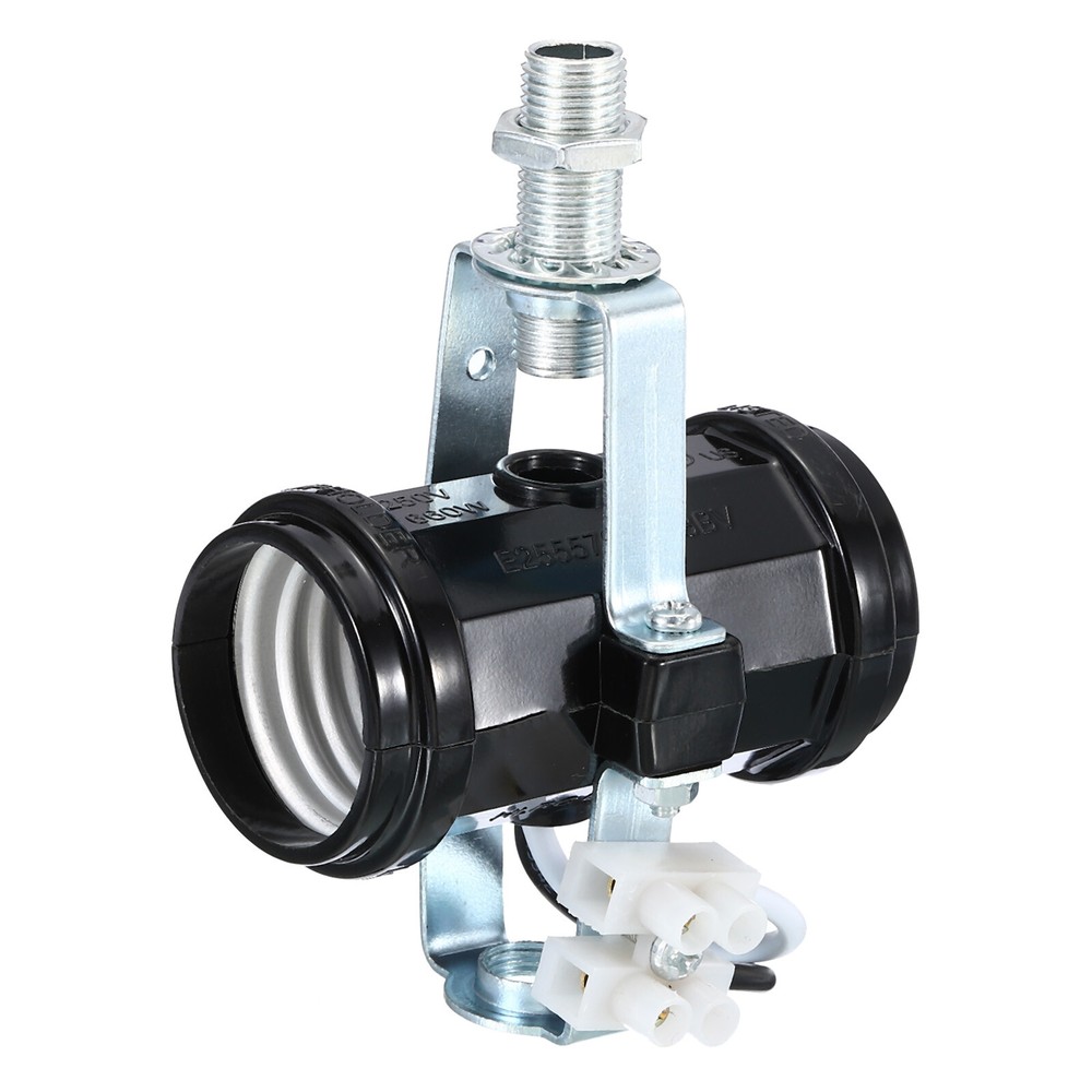 E27 Double Base Bulb Socket Adapter M10 Thread Lamp Holder 2 Light Socket