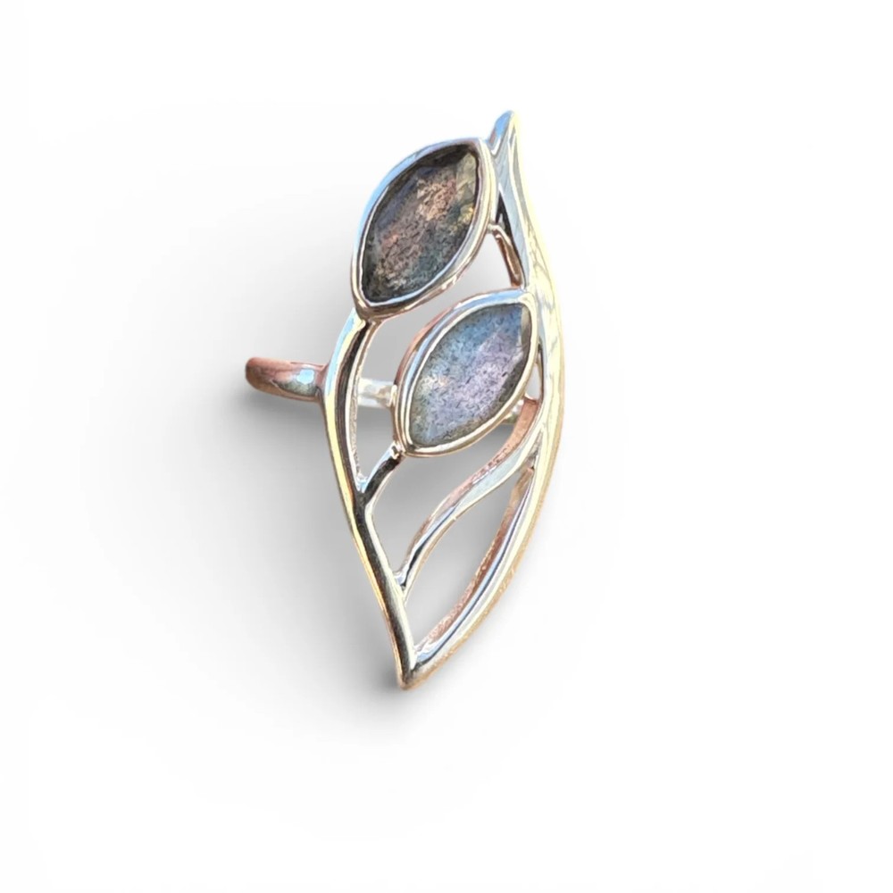 Labradorite Solid 925 Sterling Silver Ring 8