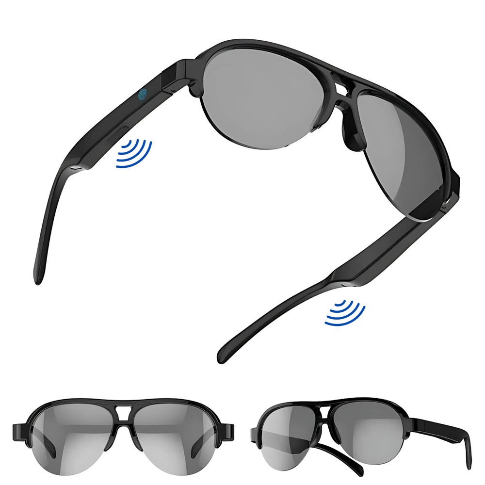 Smart UV Sunglasses Bluetooth Open-Ear Wireless Audio Touch Button Waterproof