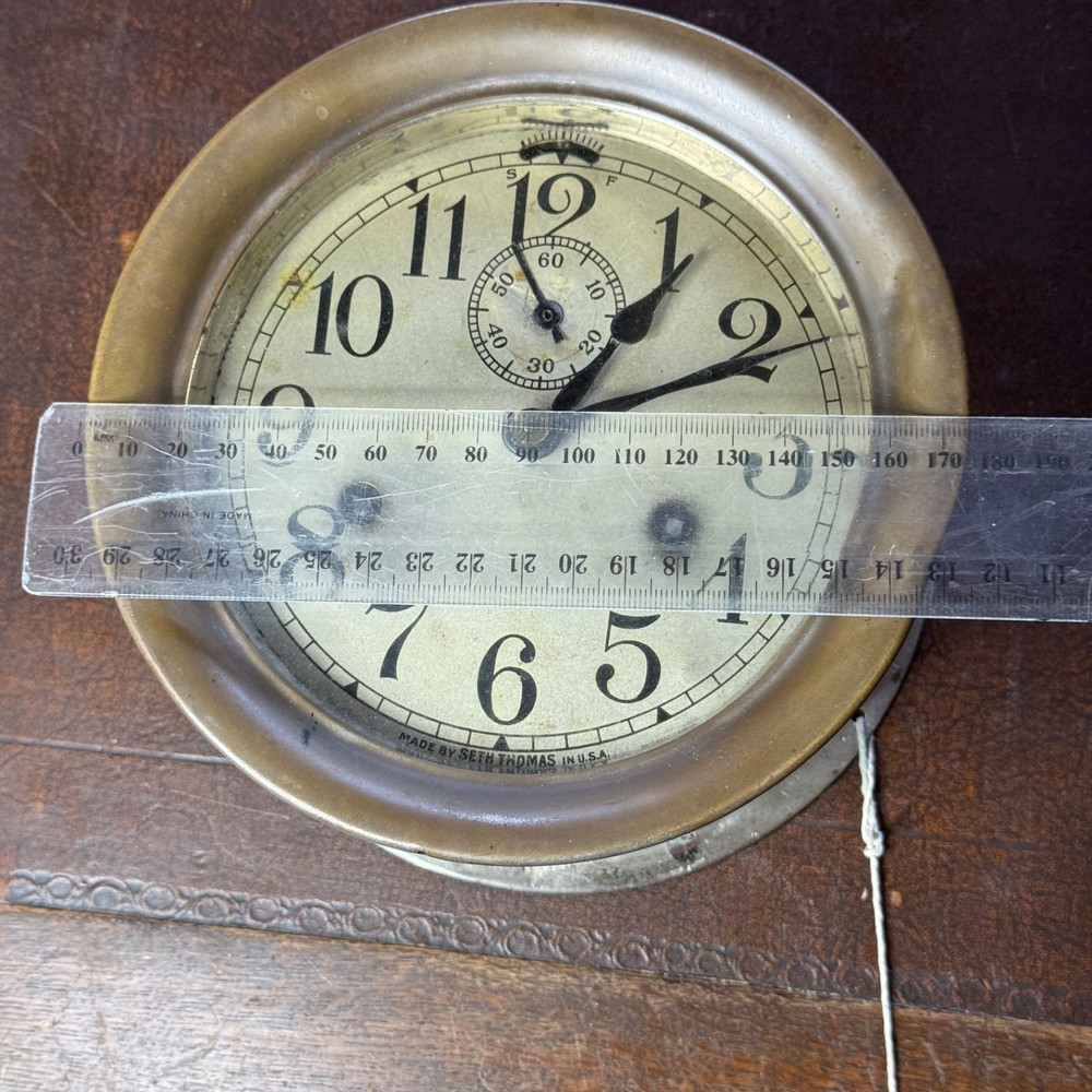 Antique SETH THOMAS Nautical Bulkhead Repeating Clock Repeater Working Great