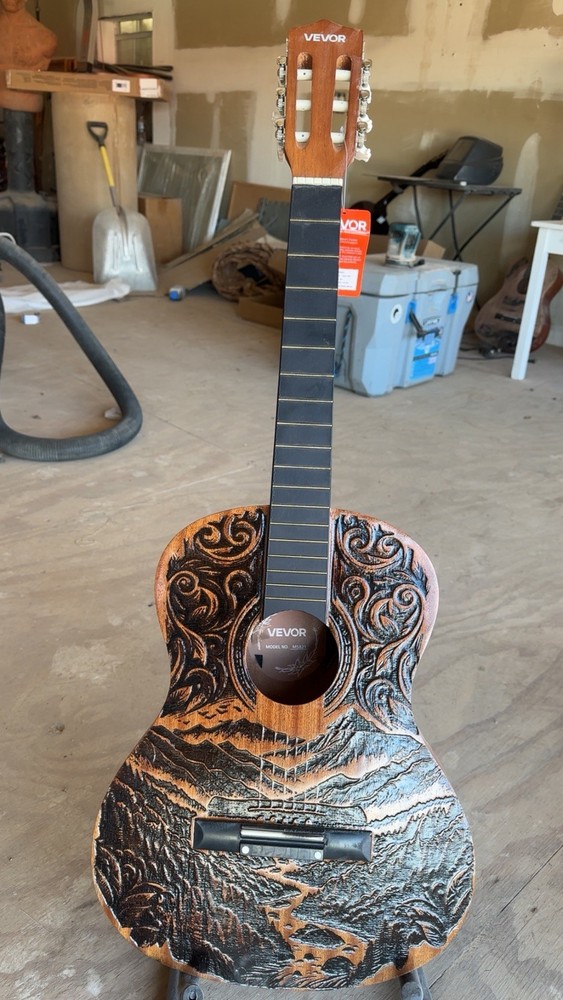 Custom engraved vevor Classical Guitar 36 in Guitar