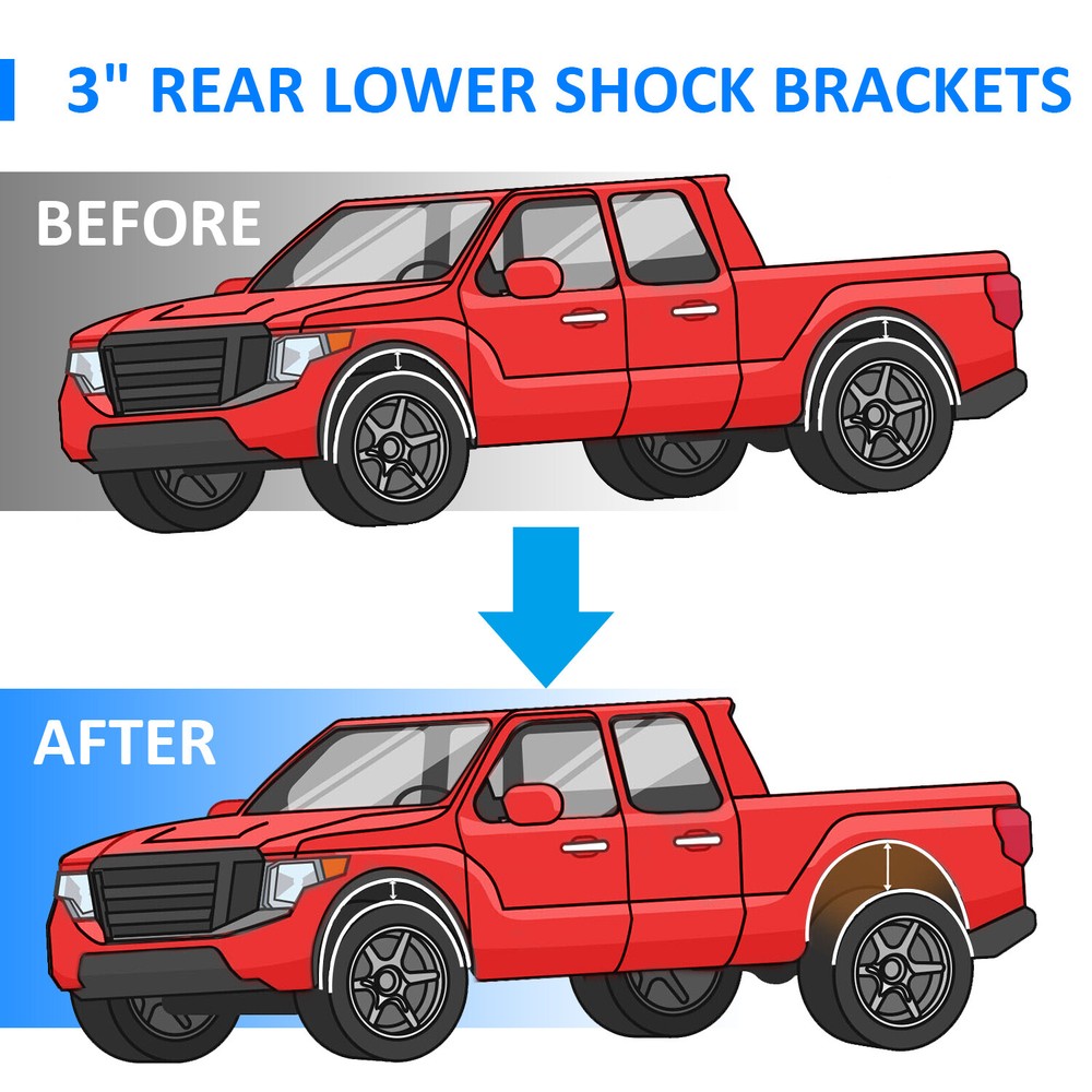 New Universal Coilover Shock Mount Kit Adjustable Rear Lower Brackets