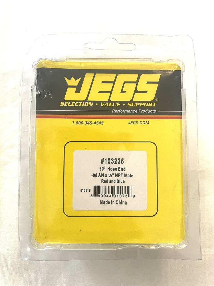 JEGS 103225 90 Degree Max Flow Hose End