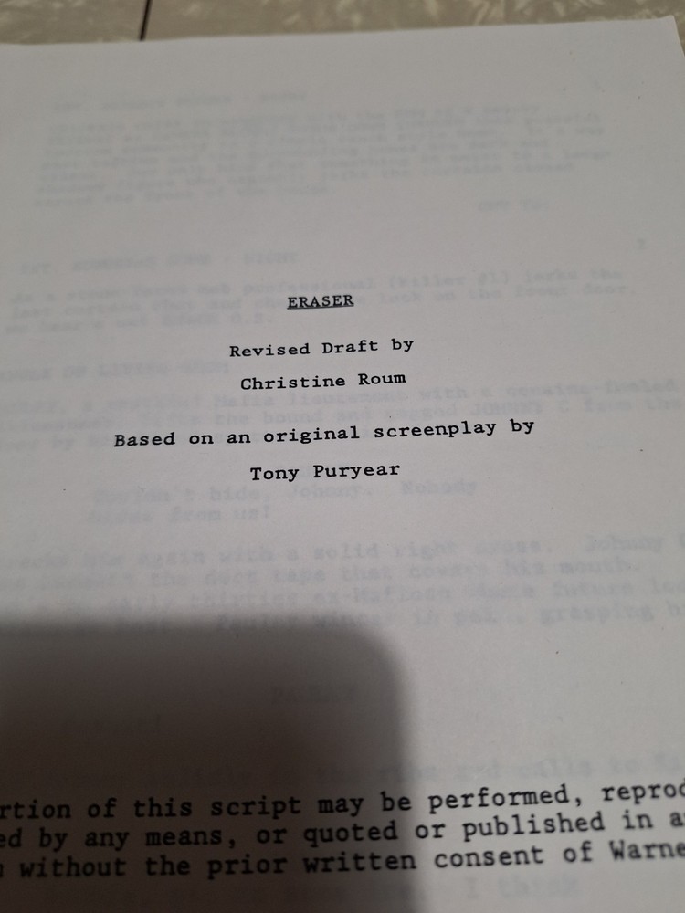 ERASER MOVIE SCREENPLAY SCRIPT Revised Draft ORIGINAL ARNOLD SCHWARZENEGGER