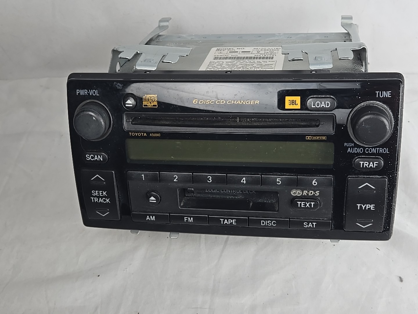 OEM JBL Radio 6-CD Player Cassette for 05 06 Toyota Camry 86120-AA180 W/O Nav