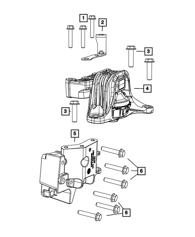 Genuine Mopar Hex Flange Head Bolt Mounting 6510515AA