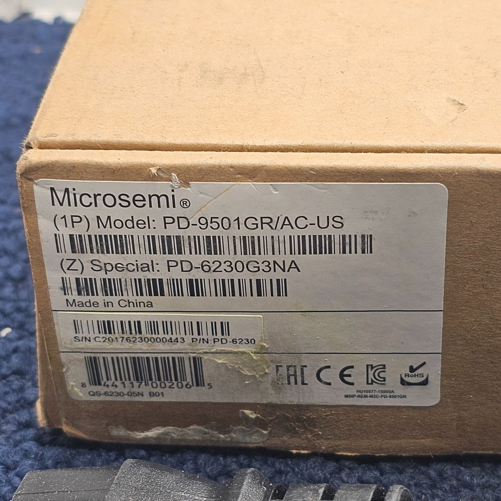 Microsemi PD-9501GR/AC-US POE Injector For Multisensor Camera