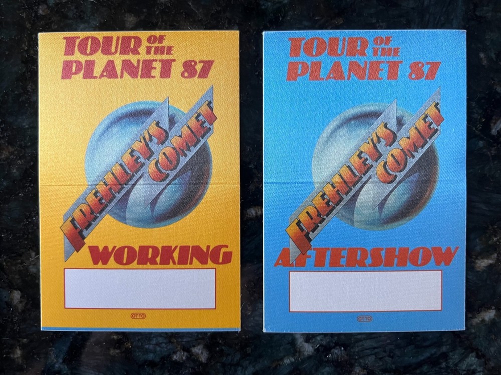 Ace Frehley  Satin Backstage Pass Combo KISS Spaceman Frehley's Comet OTTO 1987
