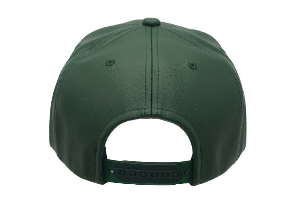 Leather Snapback Hat Hip Hop Baseball Cap Trucker Mesh Solid Plain Flat Brim