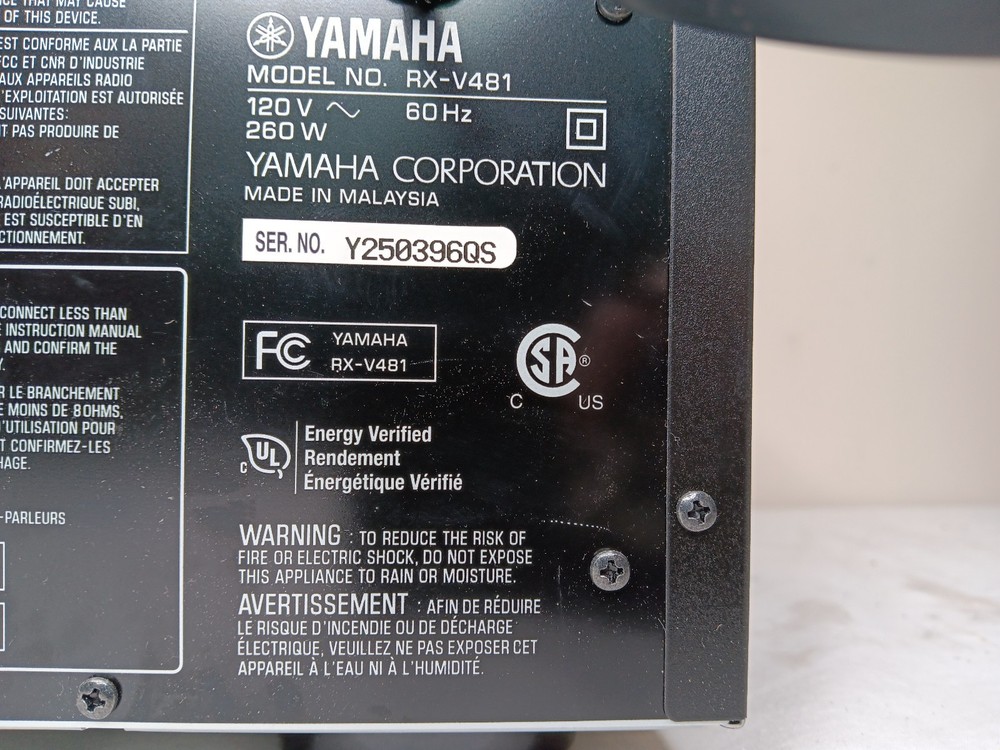 Yamaha RX-V481 5.1 Bluetooth Audio Receiver