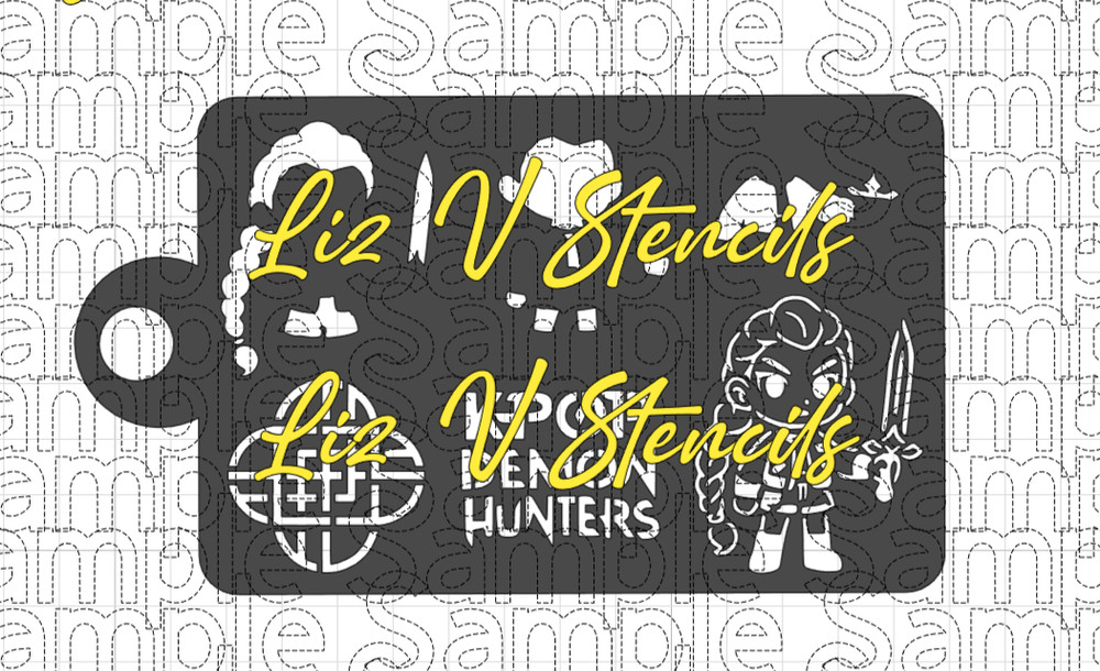 K Pop Hunters Combo Stencil