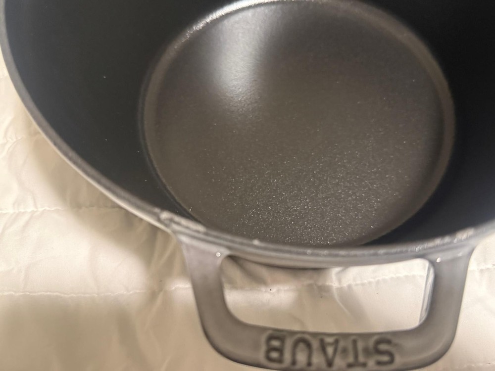 Staub Cast Iron, 5 qt, Round, dutch oven, 4-pc Stackable Set.