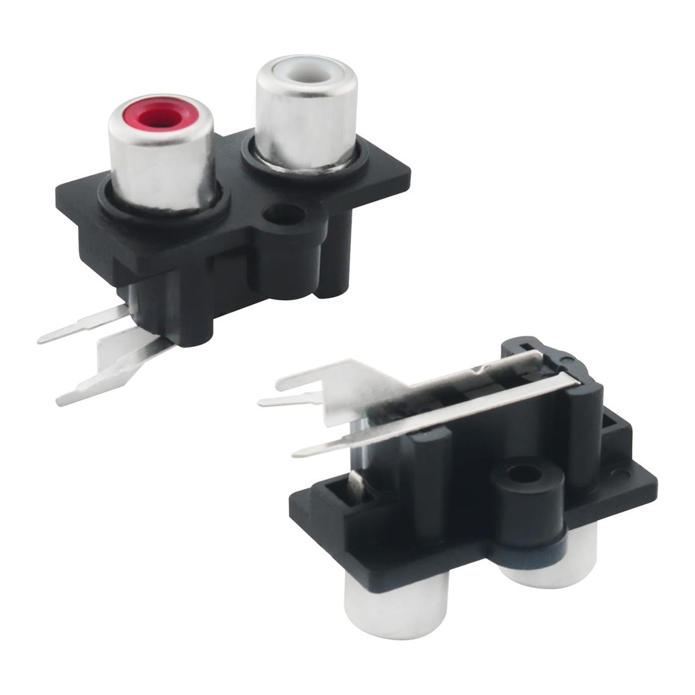 2PCS Replacement RCA Female Socket Panel Mount Connector for Audio/Video Systems