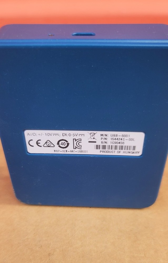 National Instruments USB-6001 Data Acquisition Card, NI DAQ, Multifunction