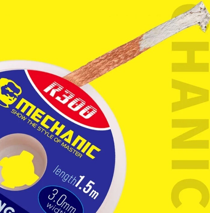 Mechanic R300 Wick Width 2.0mm Desoldering Braid, Copper Desoldering Wick