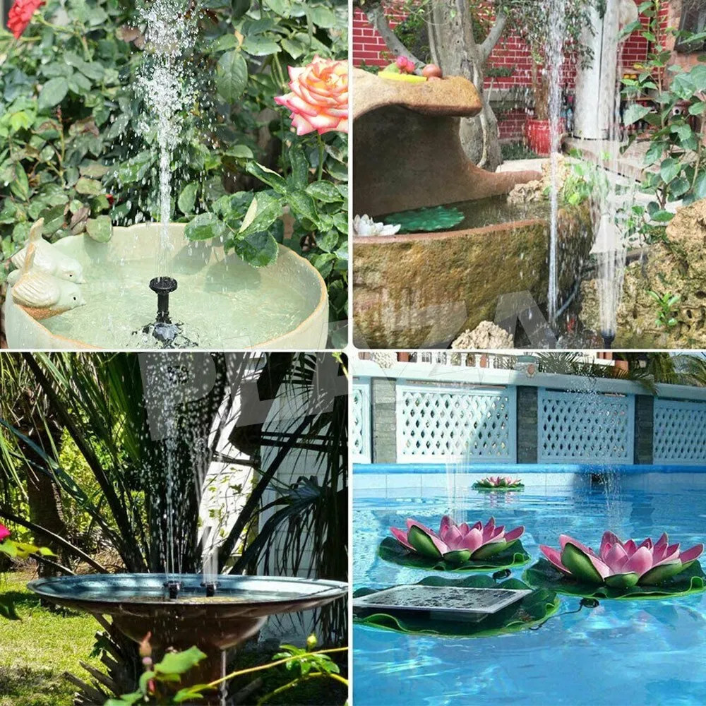 Solar Power Fountain Floating Water Pump for Bird Bath Pond