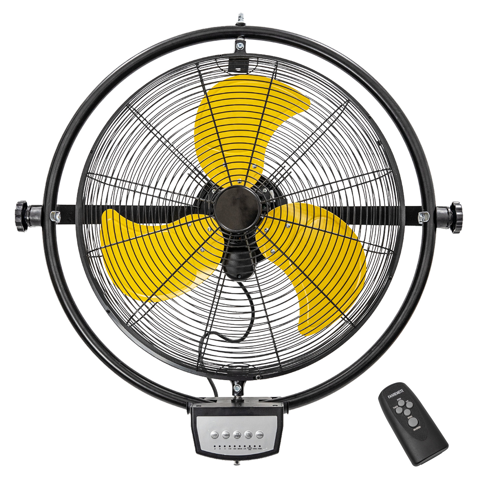 20 inch Wall Mount Fan Oscillating, 5000 CFM High Velocity Extended Remote
