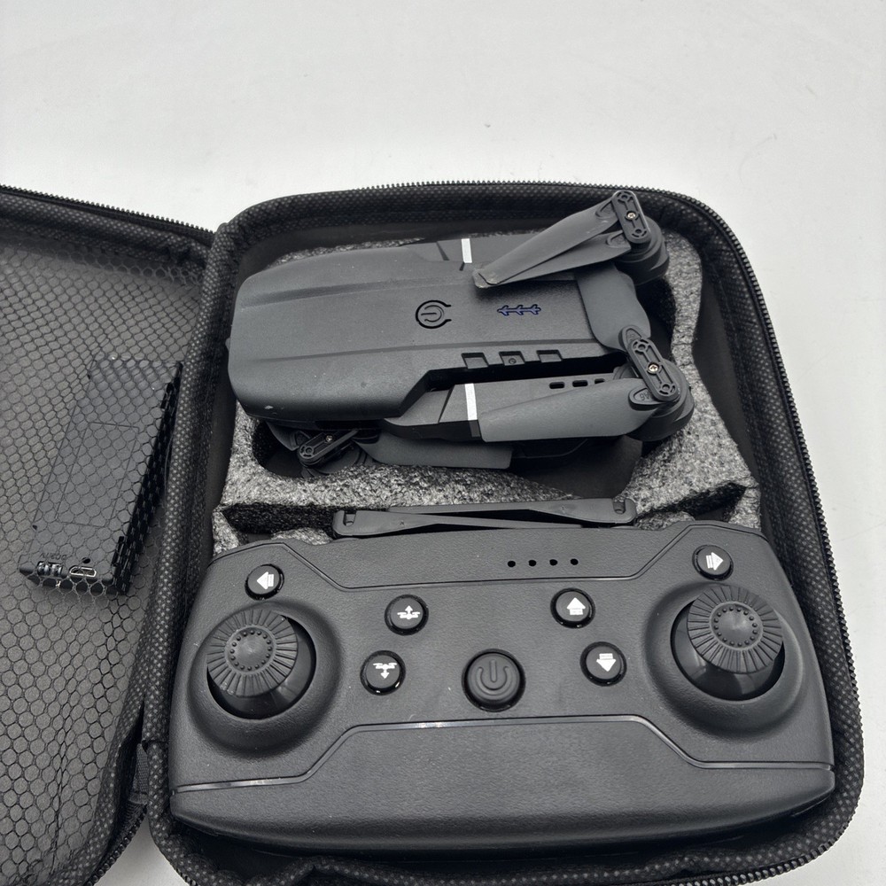 Black RC UFO Remote Controller Drone With Accessories & Carrying Case