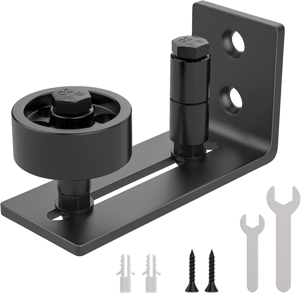 Sliding Barn Door Floor Guide Wall Mounted Hardware for Flush Bottom Adjustable