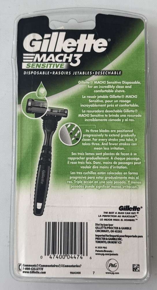 Gillette, Mach 3 Sensitive, 3 Pack