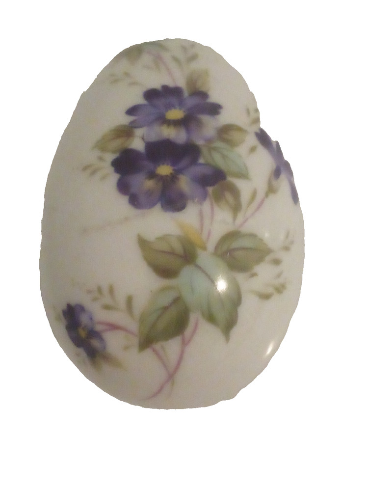 Egg collectable trinket box hand painted