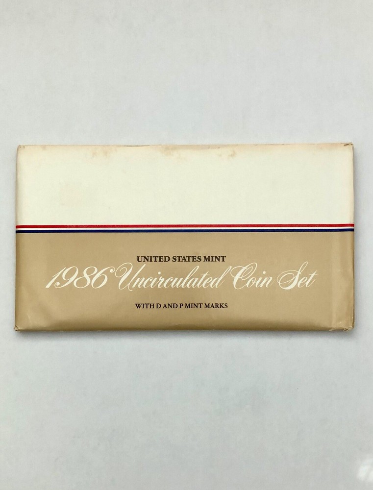 1986 P & D 10-Coin Uncirculated Mint Set