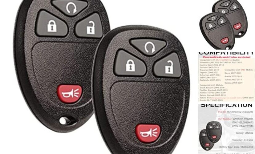 Keyless Entry Remote Control Key Fob Replacement Fits Chevy Silverado