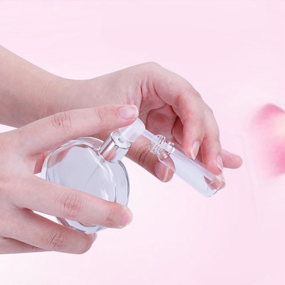 25PCS Perfume Refill Tool Kit, Dispenser Pump Transfer Silver White