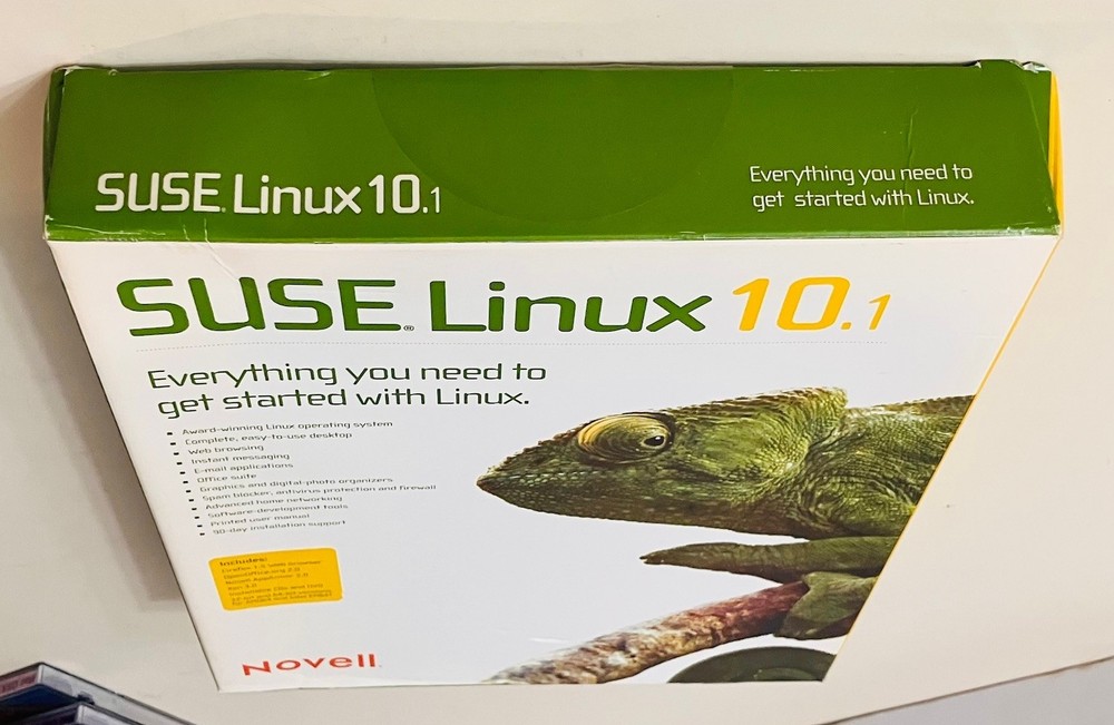 SUSE Linux 10.1 Strong Encryption Box Set 7-Disc CD/DVD + Manual Novell Complete