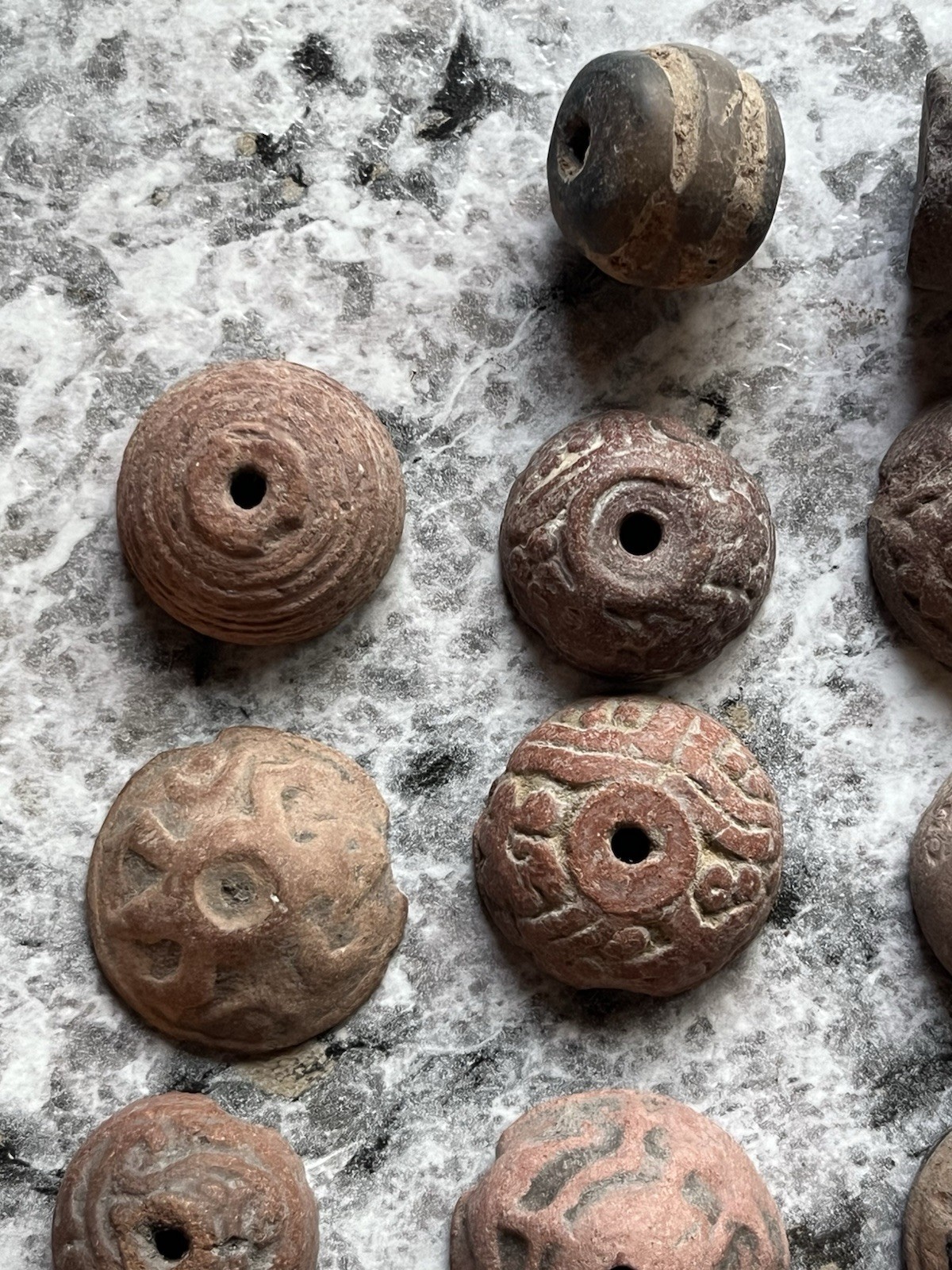 23 Teotihuacan Ancient Artifacts PreColumbian Beads Mayan Mezcala Free Shipping
