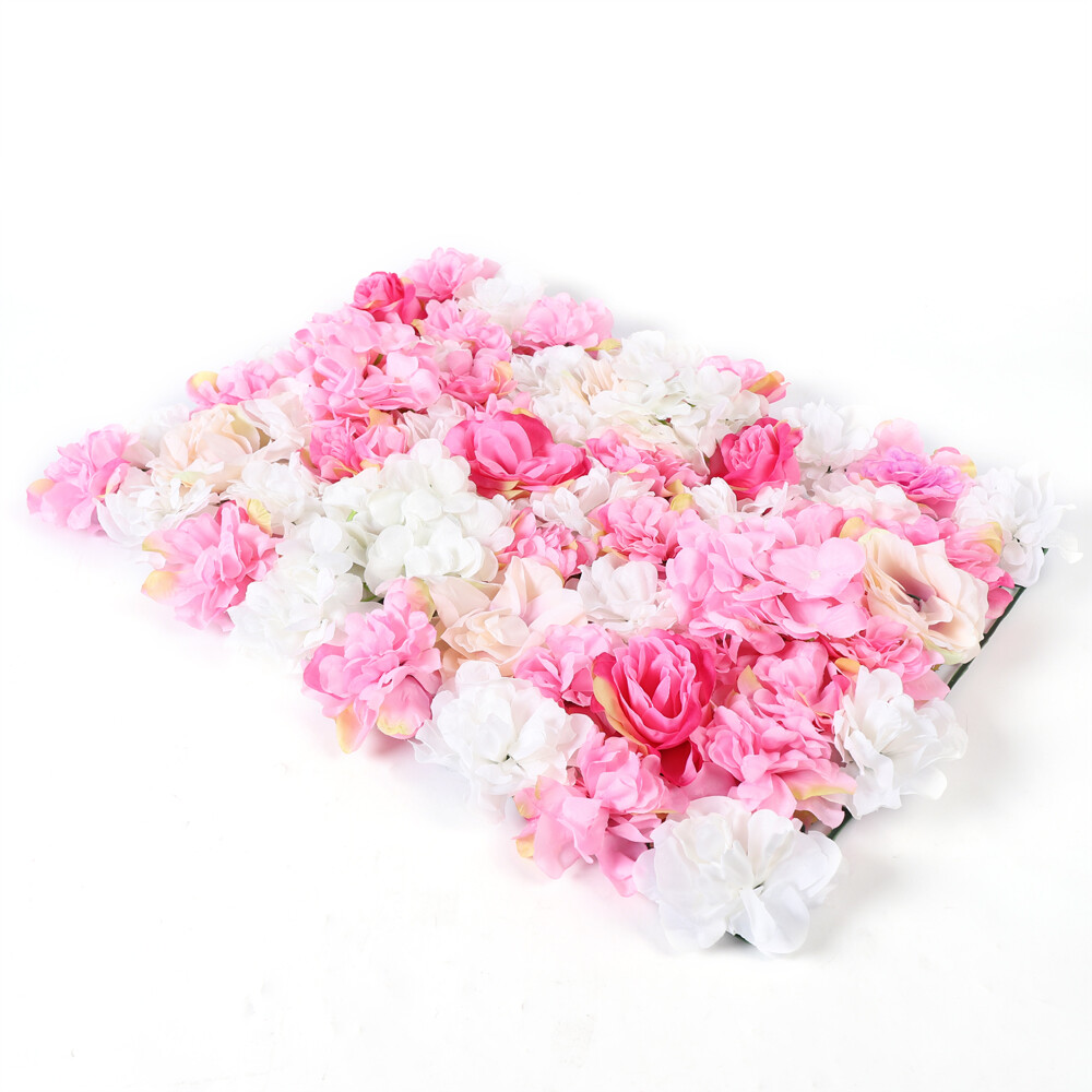 20Pcs Artificial Flower Wall Artificial Rose Panel for Wedding Proposal Venue