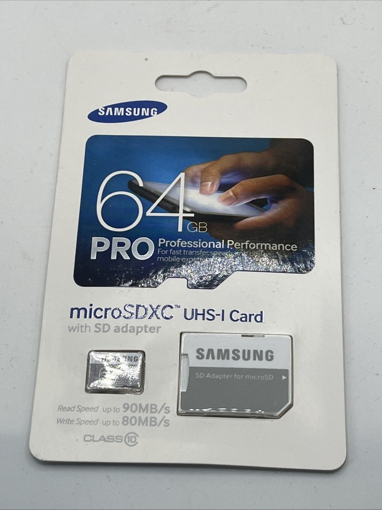 New Samsung PRO Select 64GB MicroSDXC Memory Card w/ Adapter
