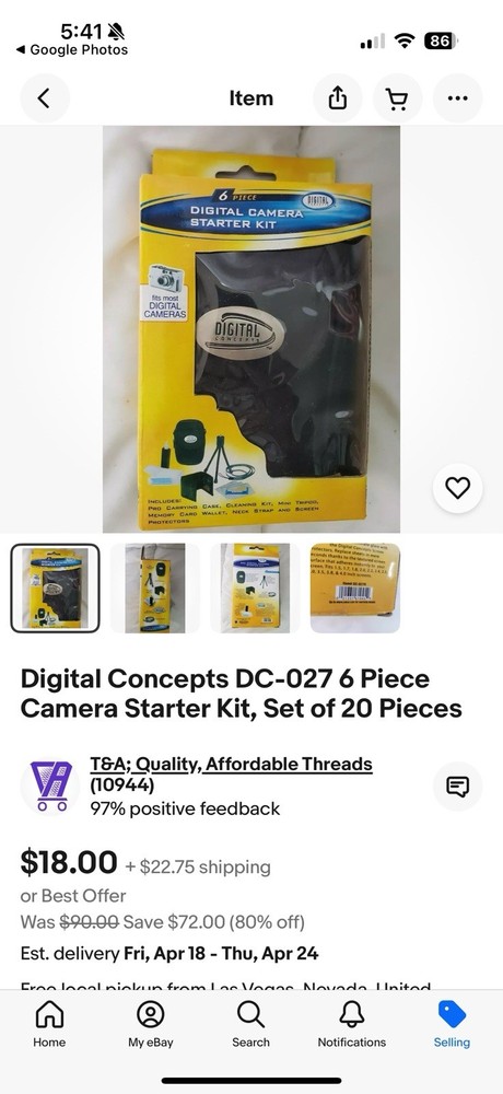 6 Piece Digital Camera Starter Set New