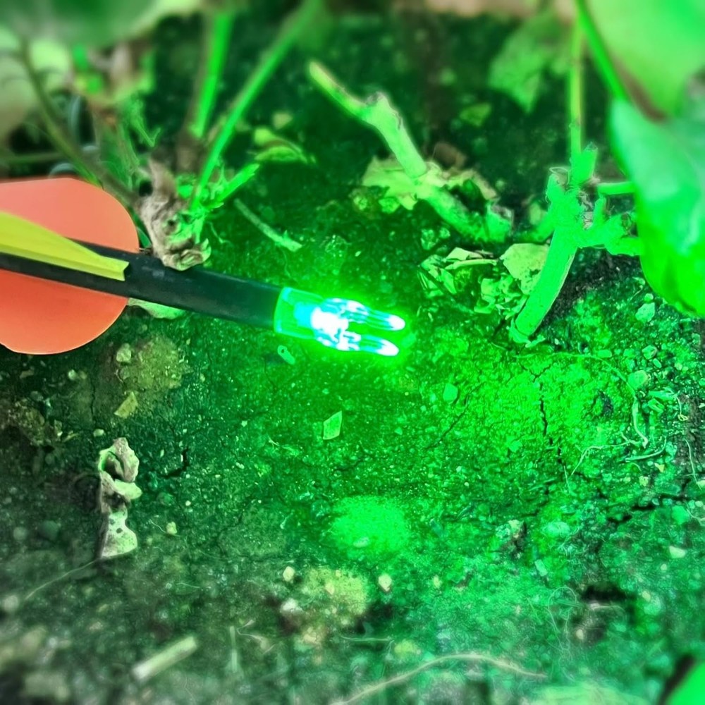 6PCS LED Lighted Nocks for Arrows with .244" Inside Diameter, Easy Tracking