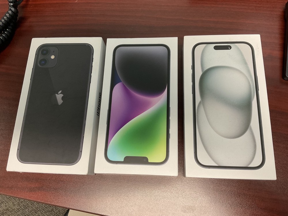 (3) empty iphone boxes (no phones)