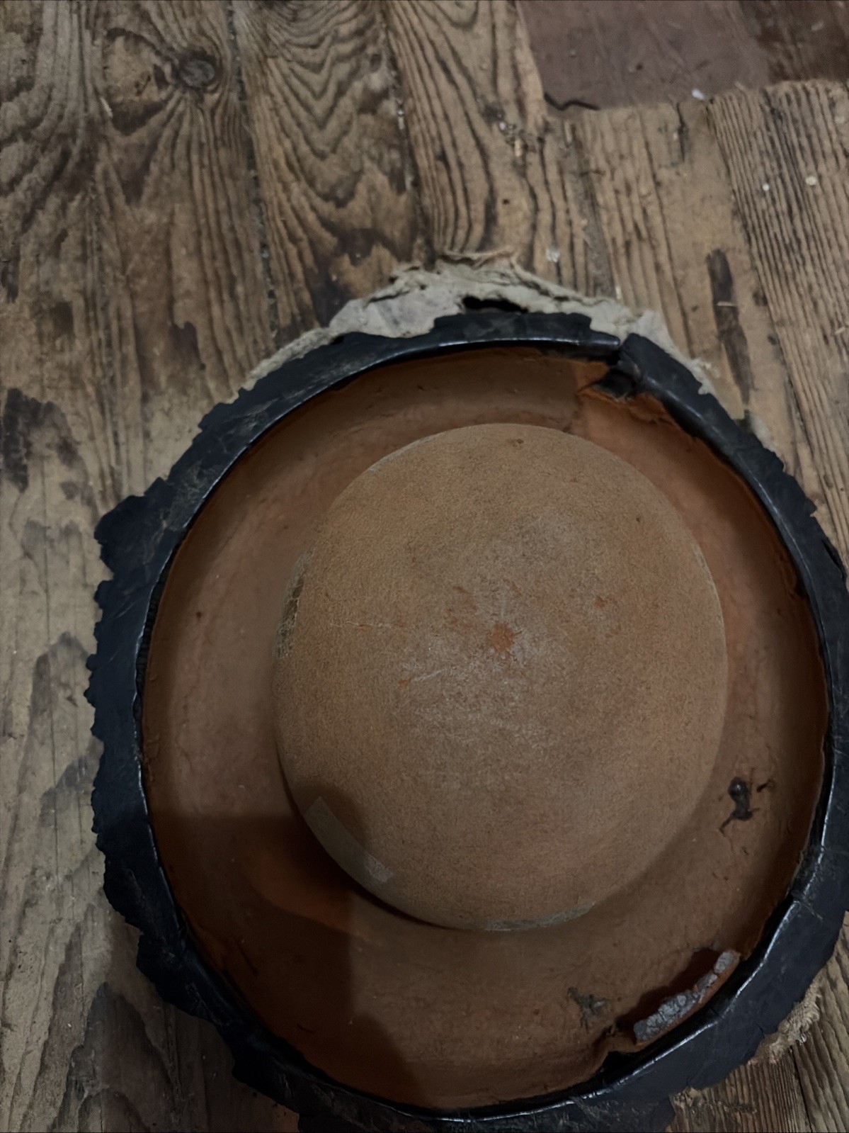 Rare Hard Rubber Top Hat Block Mold Insert Millinery Vintage Form