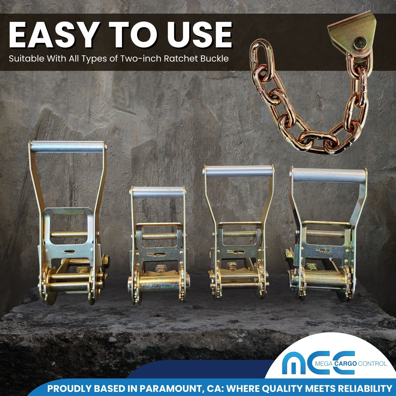 4 Pack G70 12" Ratchet Extension Chain for Car Hauler Trailer Tow Truck Wrecker