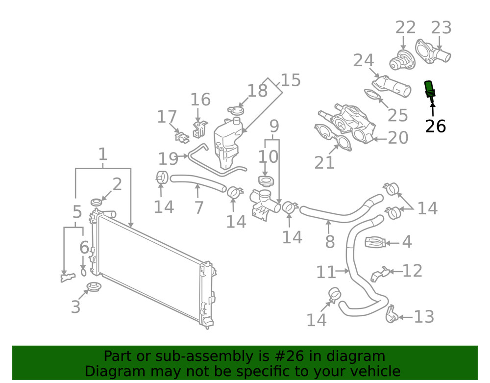 Genuine Mitsubishi Coolant Temp Sensor MD177572