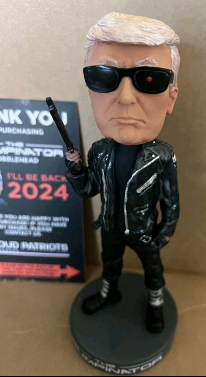 The Trumpinator Bobblehead - I'll Be Back in 2024 (Trump Bobblehead)
