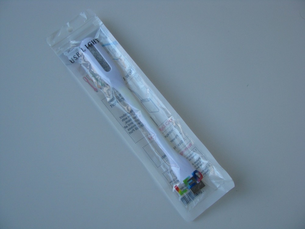 USB LED Light Plug PC Computer Port Flexible for Laptops Bendy Power Banks WHITE