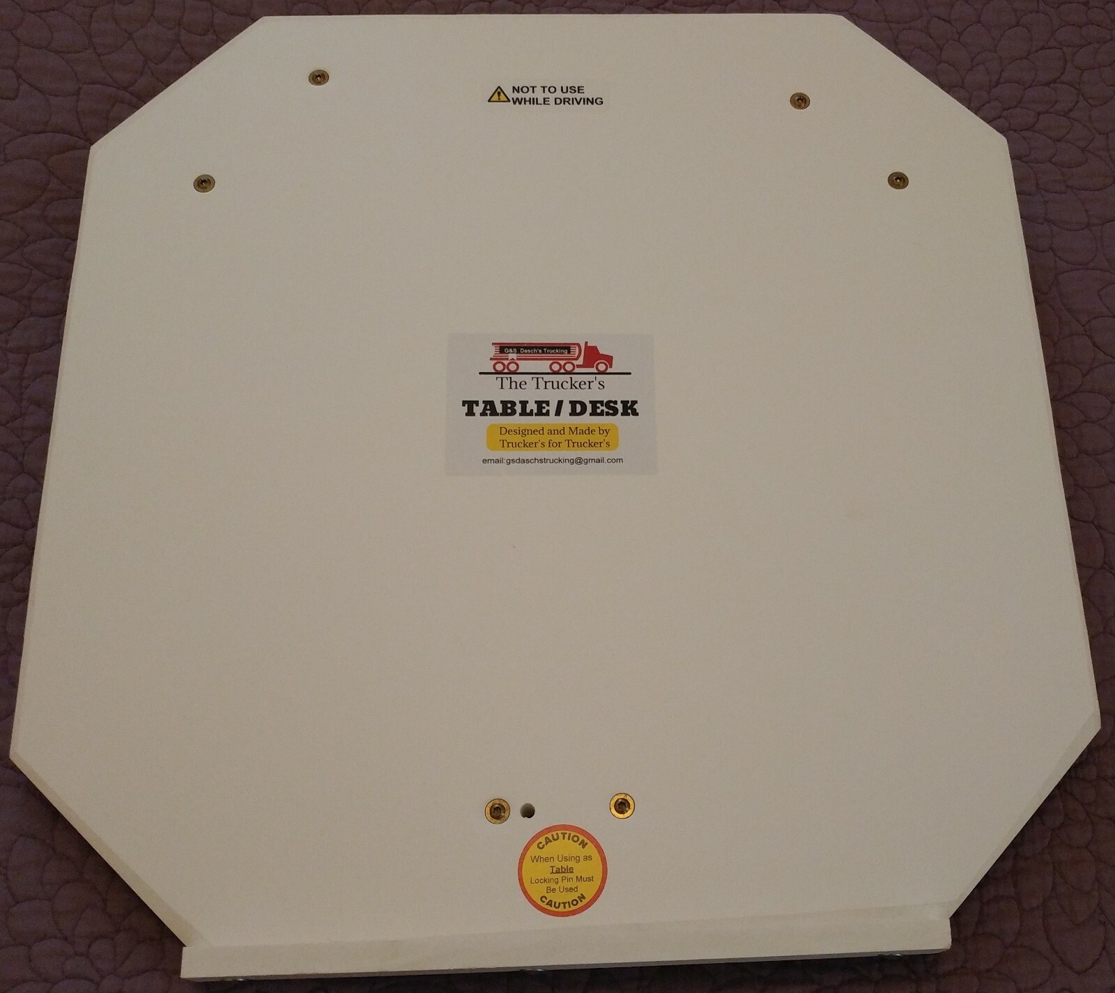 Big Rig Truck Steering Wheel Desk Table Laptop Meals Work Area *not for car*