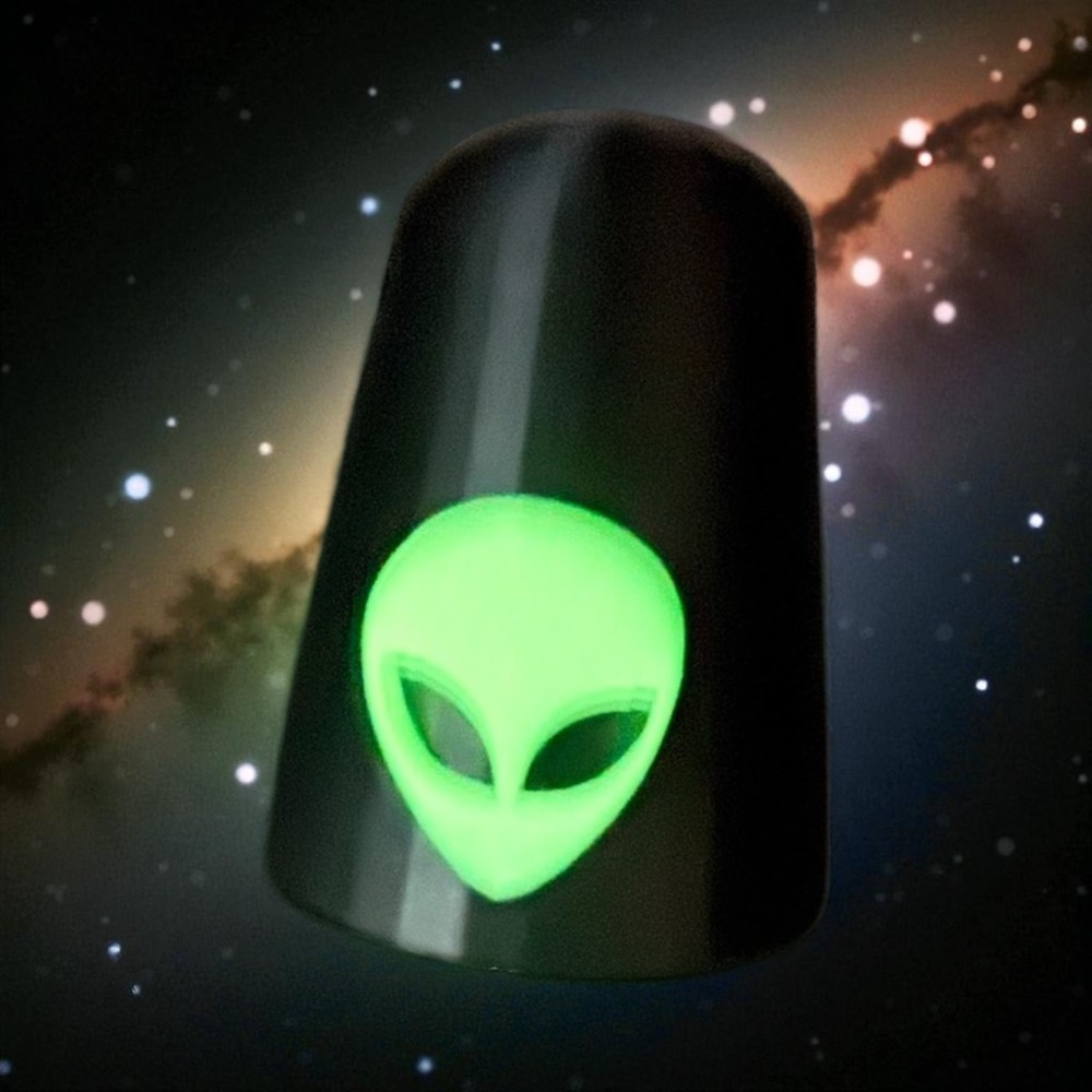 Lava Lamp Replacement Cap Top Alien Black Green Glow